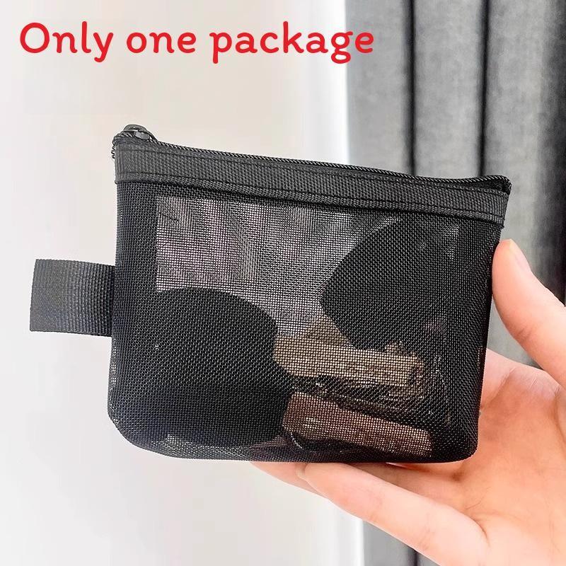 Portable Cosmetic Mesh Organizer Travel Bag Multiuse Cube Design Storage Makeup
