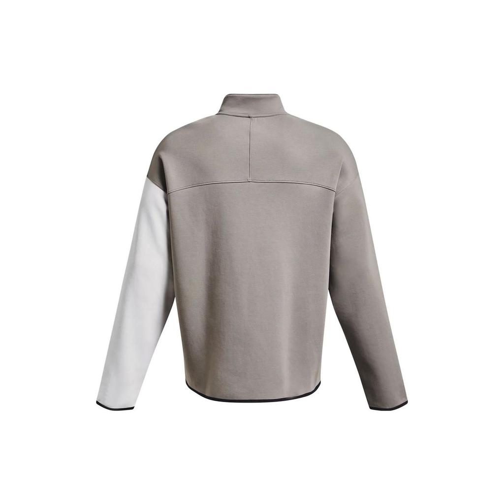 Under Armour Unstoppable Color Blocked Stand Collar Sports Hoodie Men hoodies Light-Gray 1379813-294