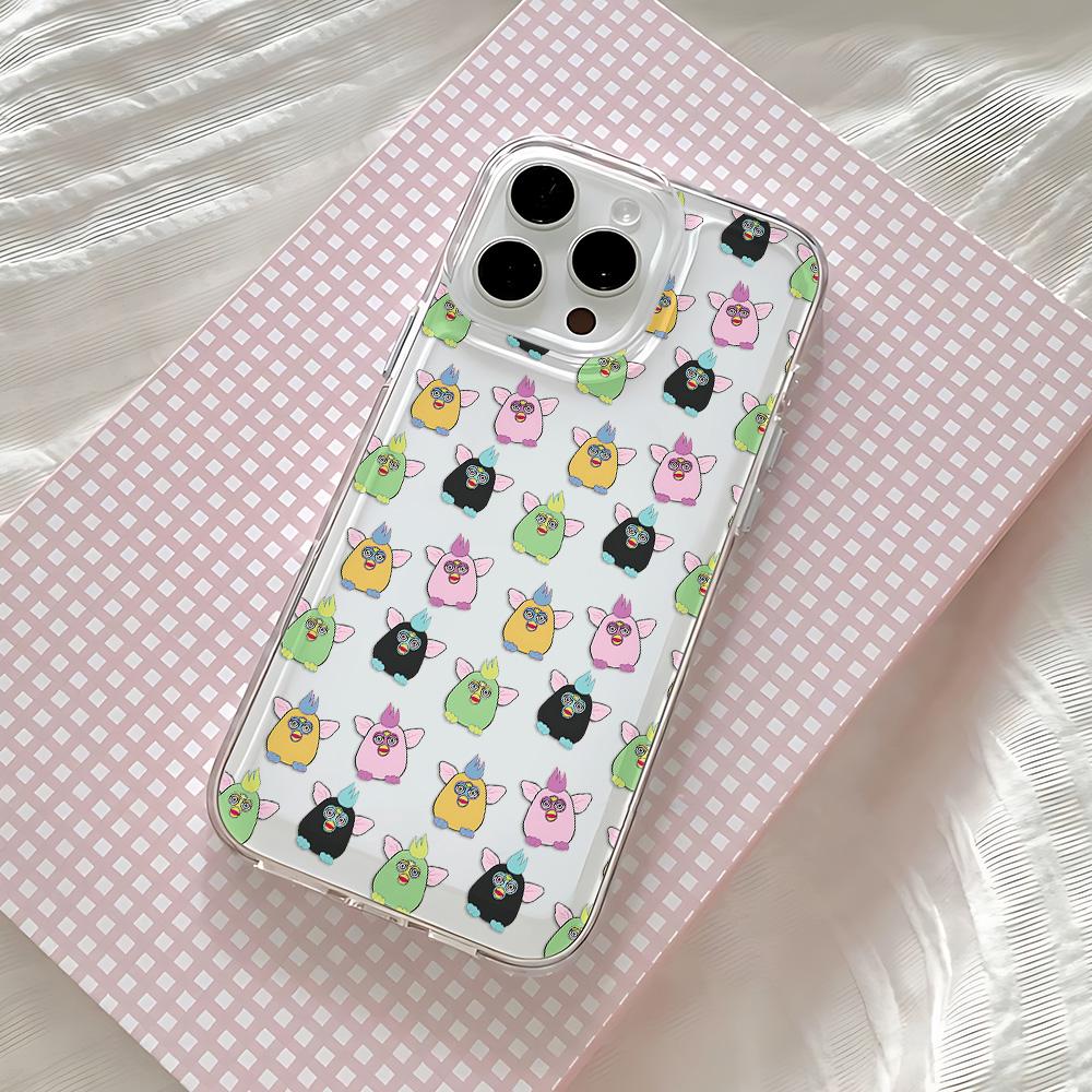 Cartoon Furbys New Phone Case for IPhone 17 16 16e 15 14 13 12 11 Mini Pro Max X XR XSMax 7 8 Air Plus Transparent Back Cover