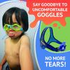 Frogglez Swimming Goggles for Under 10s Swimming Instructor Premium Painless Strap Anti-Fog (Ages 3-10) - Recommended;