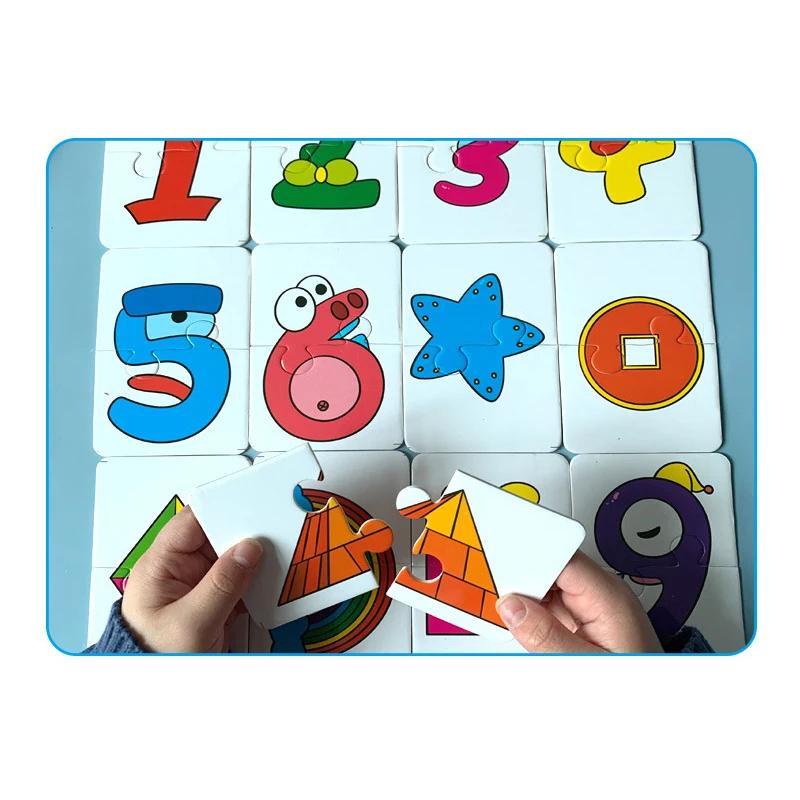 Baby Puzzle Mänguasjad lastele Loomad Puuviljaauto graafikukaartide sobitamise mängud Montessori mänguasjad lastele 1 2 3 aastased poisid, tüdrukud