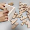 Magic Box T Shaped Puzzle IQ Logic Cube 3D Wooden Brain Teaser for Adults Kids Mind Challenge Intellectual Development Toys