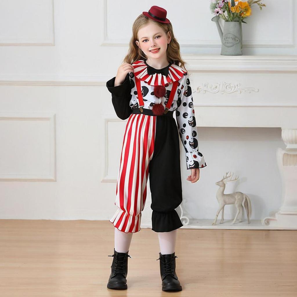 Children's Fashion Halloween Funny Costumes Clown Overalls