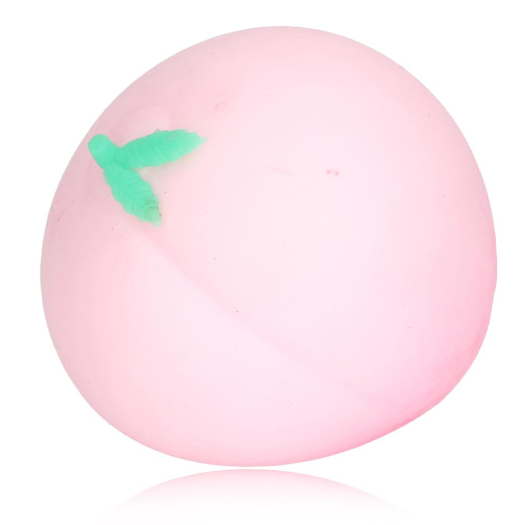 Peach Squeeze Ball Elastic Relieve Anxiety Fruit Stress Ball Toy for Women Men Kids Pink