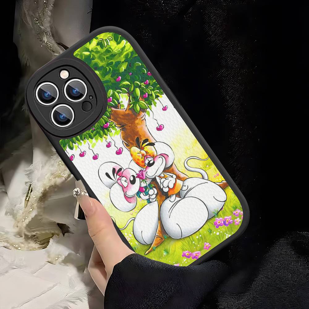 Cartoon D-Diddl Phone Case For IPhone 16 15 14 13 12 11 Pro Max Plus Leather Shockproof Cover