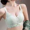 Women's Gathering Bra Without Steel Ring Adjustable Bra Top Thin Push Up Bra