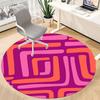 1PC Abstract Pattern Office Round Area Rug, Mat Suitable For Office, Under Office Chairs Bedroom Living Room Home Decor, Room Deco