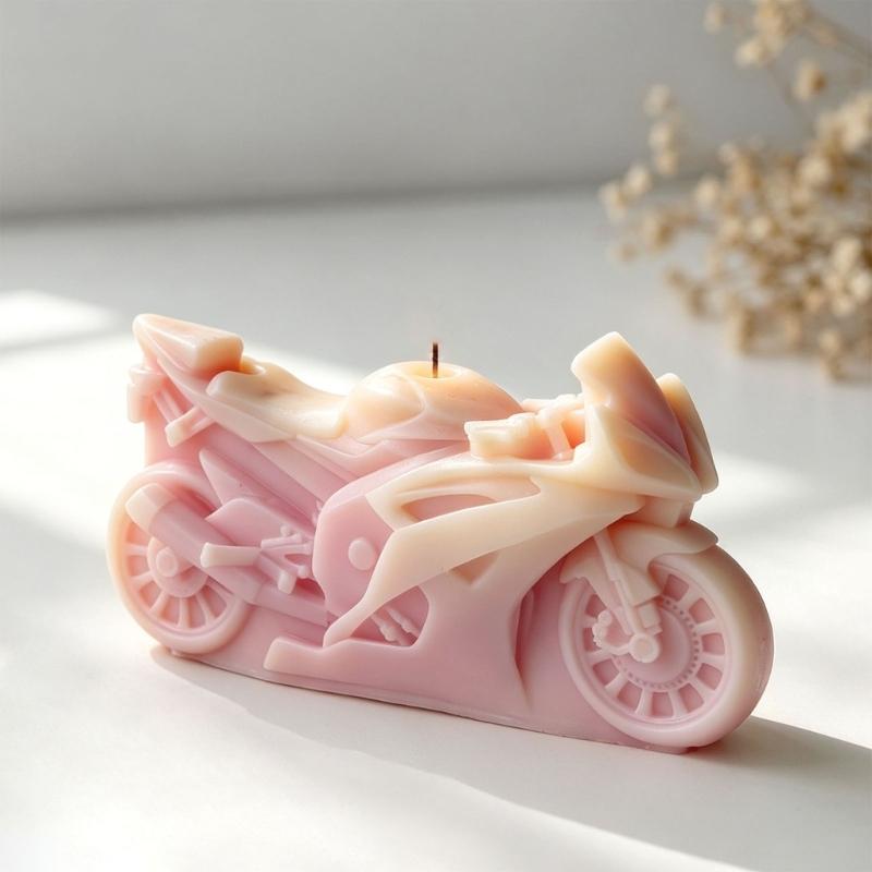 Stampi in Silicone a Forma di Motocicletta Resistenti al Calore Facili da Sformare per Realizzare Candele Sapone Cioccolato Gesso Ornamenti Resina Arte