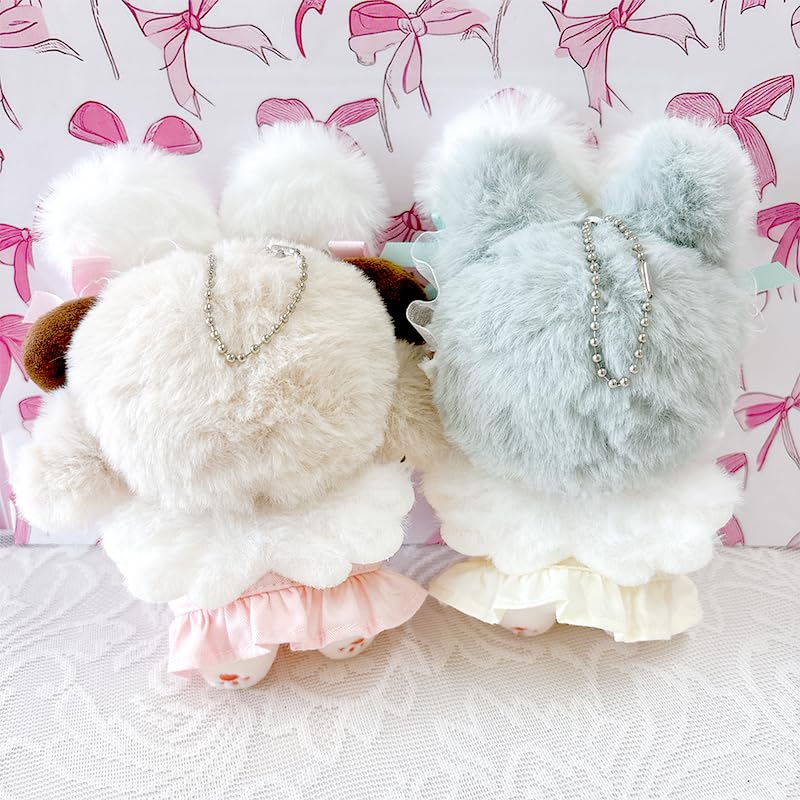 Winged Dress & Fluffy Bunny Ear Headband Set for Plush Toys (10cm) [Yellow] Plush Clothes, Nuikatsu, Plush Toys [Item]