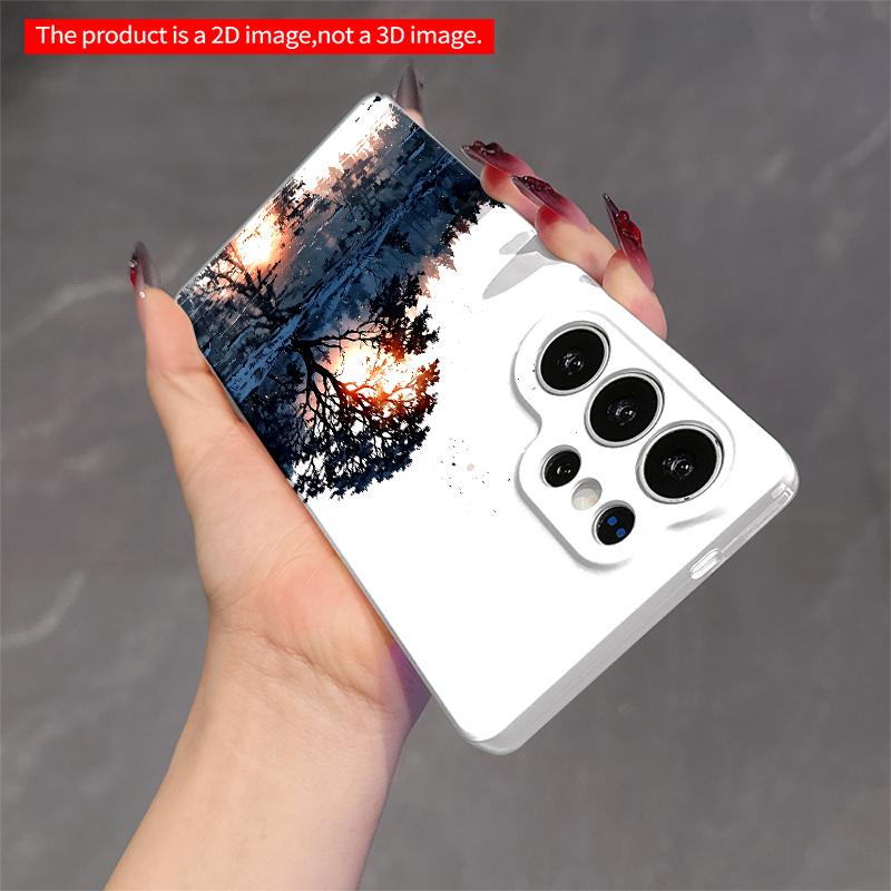 2DFlat Samsung Phone Case Sunset Tree Reflection In Winter Lake Applicable To Galaxy S22 S23 S24 S25ULTRA S26 A12 A13 A14 A15 A16  A34 A35 A54 A55