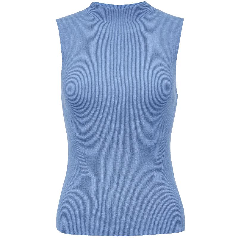 

VEROMODA Acetate Blend Mock Neck Knit Vest M