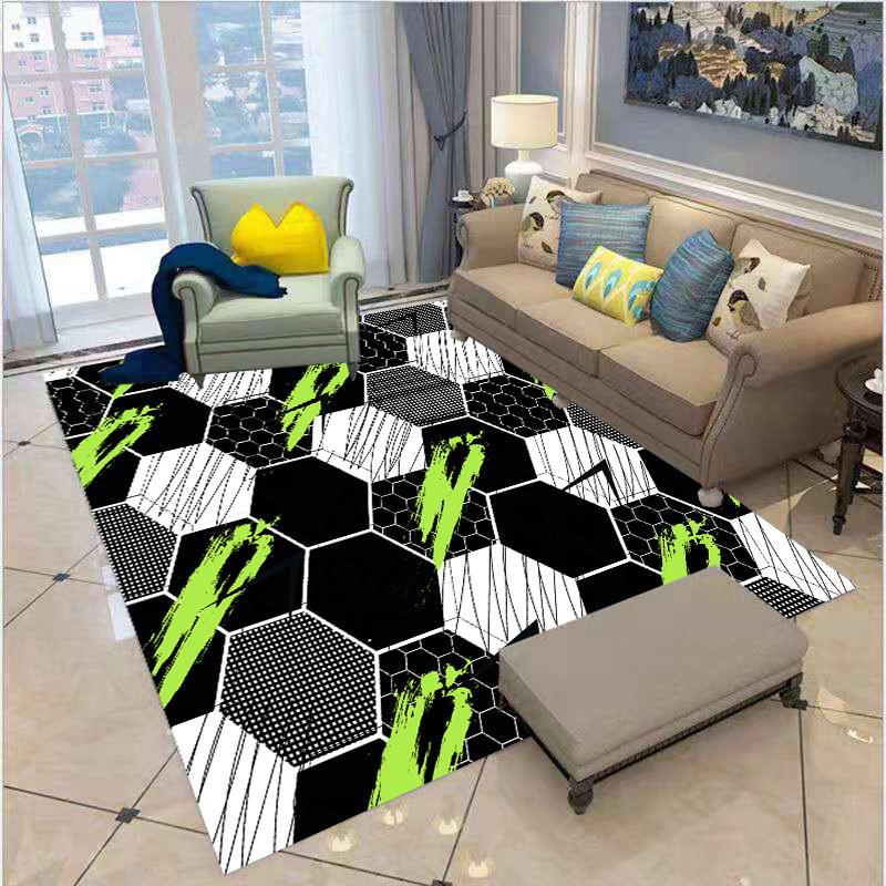 Wohnzimmerteppich Geometrisch Abstrakt Tuschemalerei Teppich Couchtisch Sofa Schlafzimmer Bettvorleger