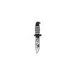 Funny Ghost Face Pattern Dag ger Design Enamel Brooches Dark Black Knife Shaped Pins Halloween Badge