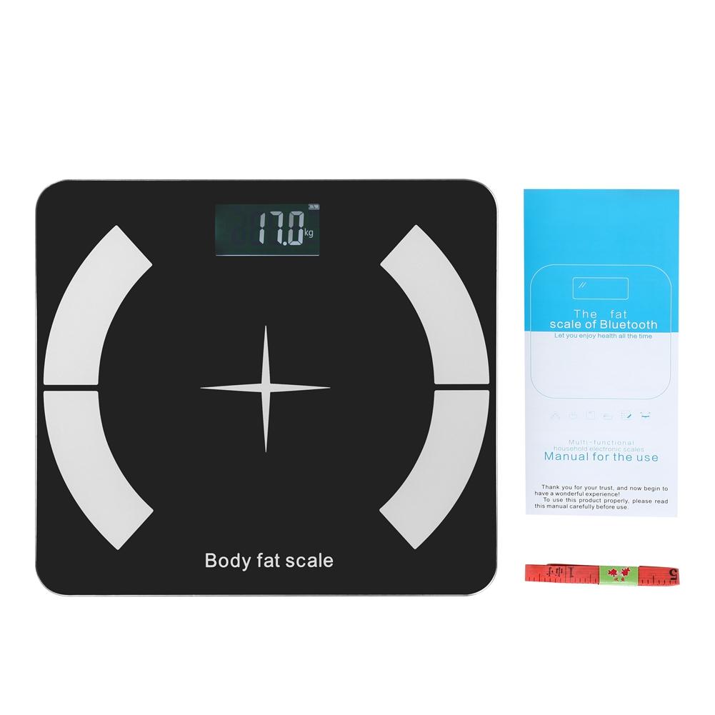 Báscula Bluetooth de Grasa Corporal LCD Digital Báscula de Baño de Peso con Aplicación para Smartphone