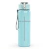 1PC Minimalist Christian Cross 750ml Color Plastic Sports Water Bottle Leakproof Flip Straw Lid Suitable for Sports Office Home Use