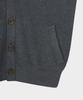 Brooks Brothers Cotton Rib Mock Neck Cardigan (Charcoal) (Bbwcmmf401)