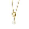 Women Simple Long Tassel Pearl Pendant Necklace Luxury Adjustable Sweater Chain