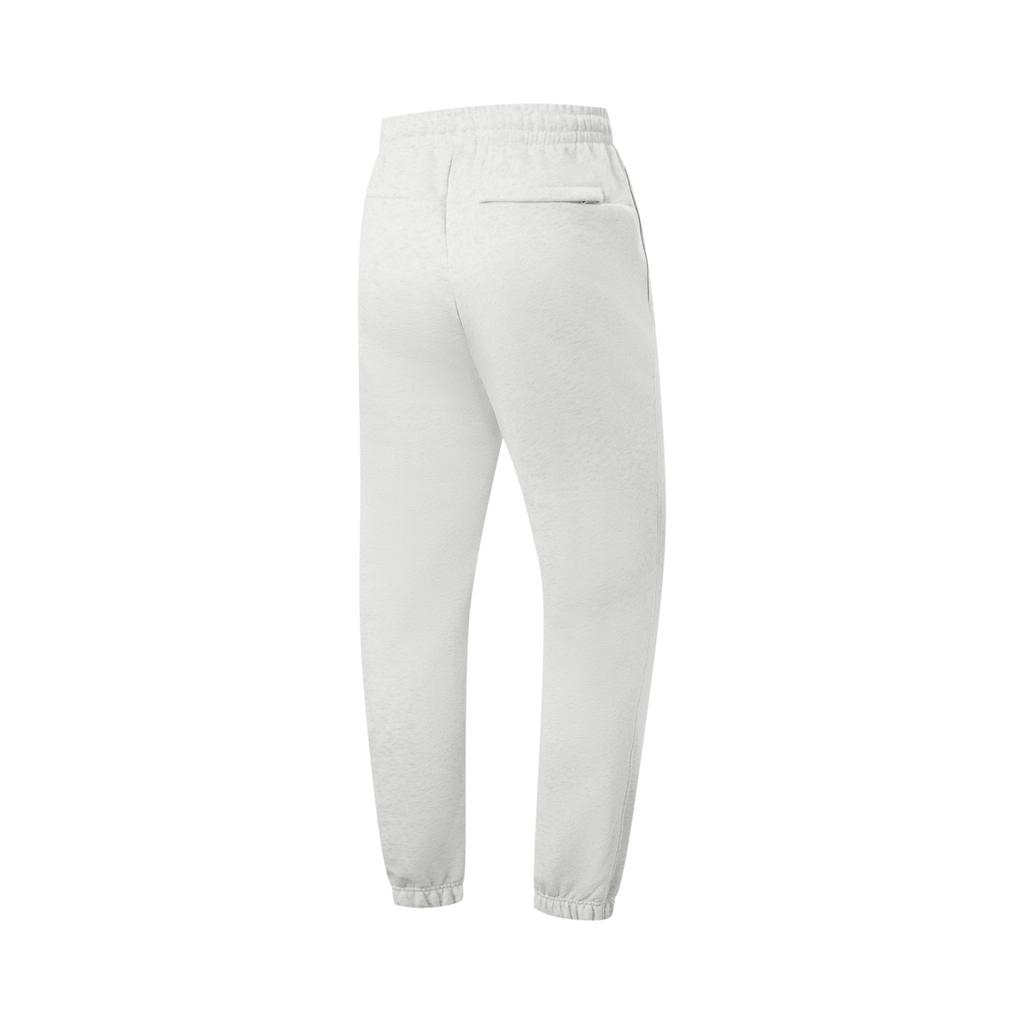 Li Ning Professional Basketball Series Fleece Lined Warm Fashion Solid Color Lace Up Breathable Versatile Cuffed Knitted Sports Pants AKLVJ37-5