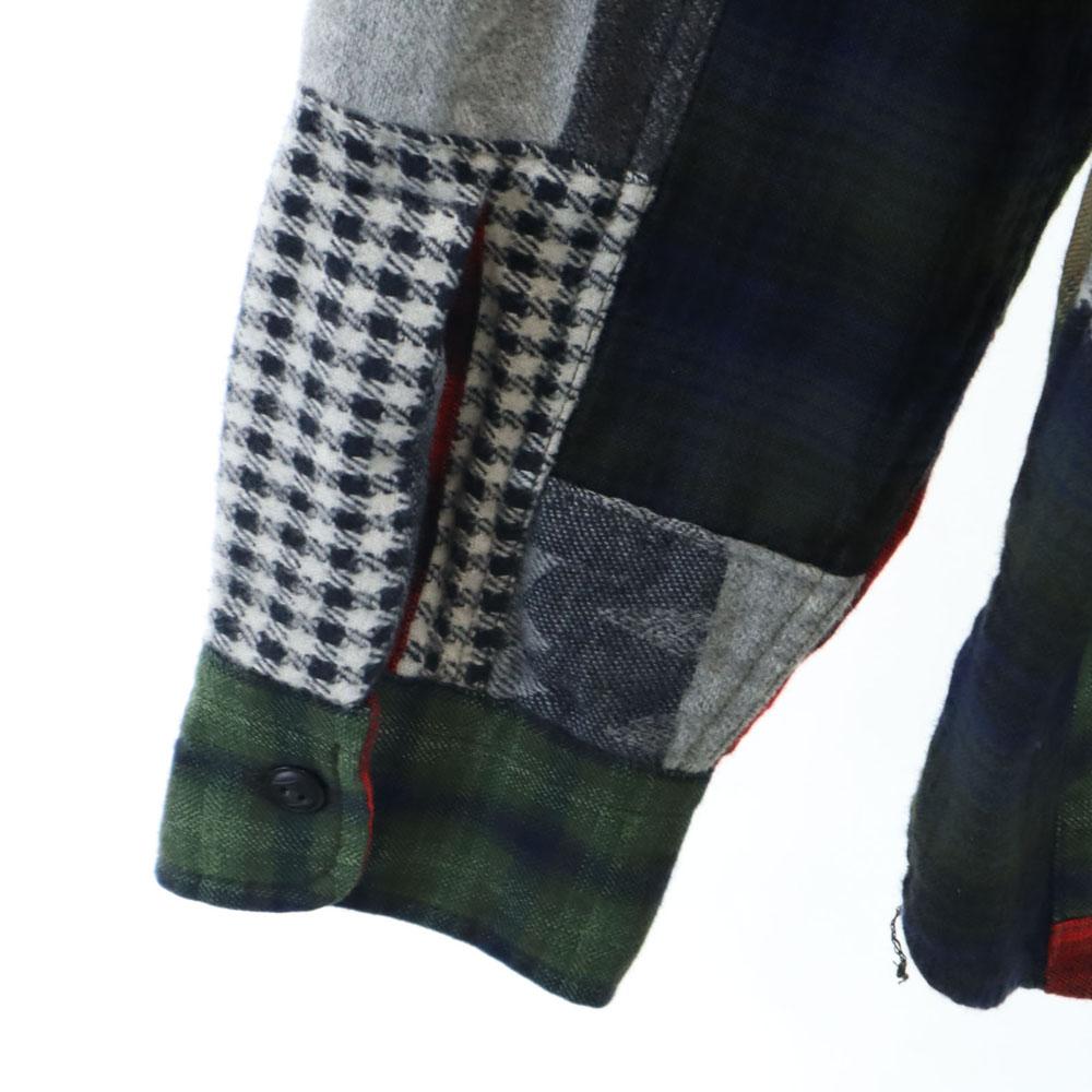 unused RRL Check Pattern Long sleeve patchwork Flannel shirt Women Used