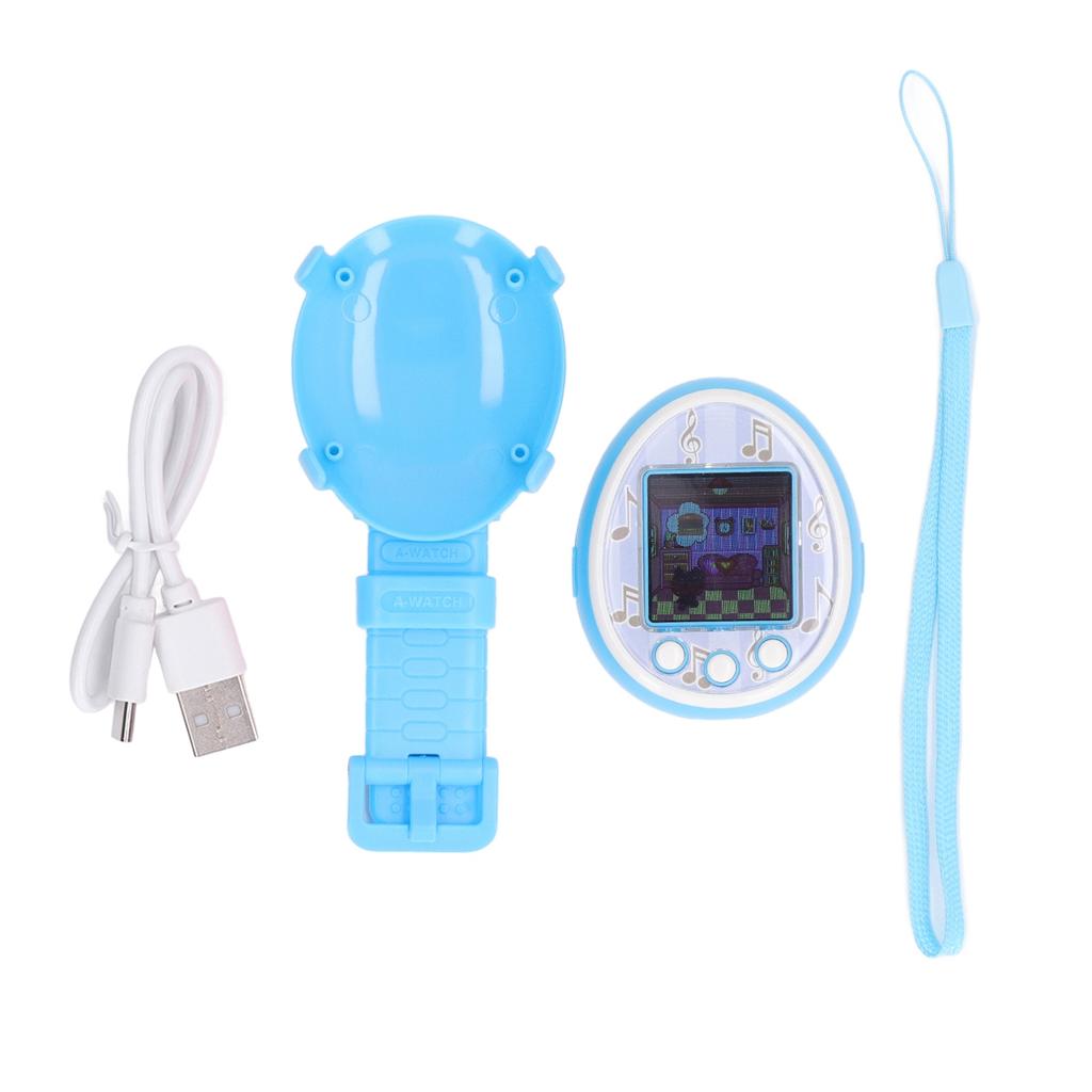 Digital Reality Pet Puzzle Handheld Type C Charging Colorful Display Game Digital Pet White