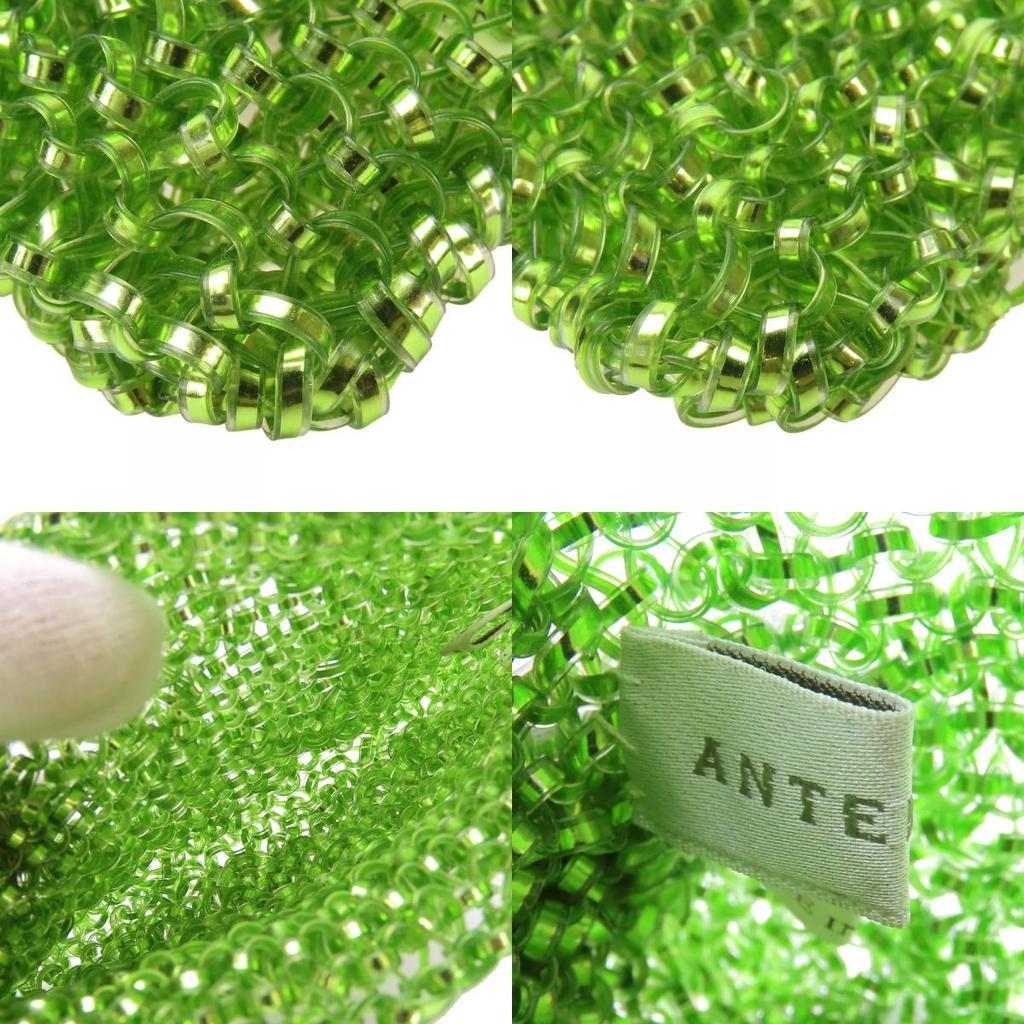 Used ANTEPRIMA Handbag Wire Bag PVC Green Party