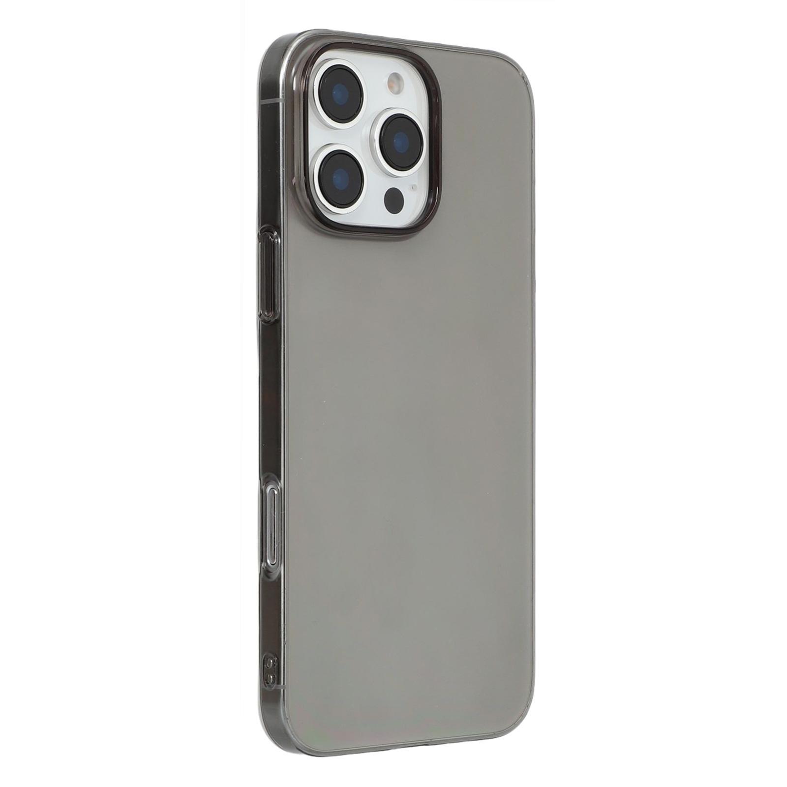 

JAUCASE For iPhone 16 Pro Max Case Anti Drop Hard PC Clear Back Phone Cover Transparent Black