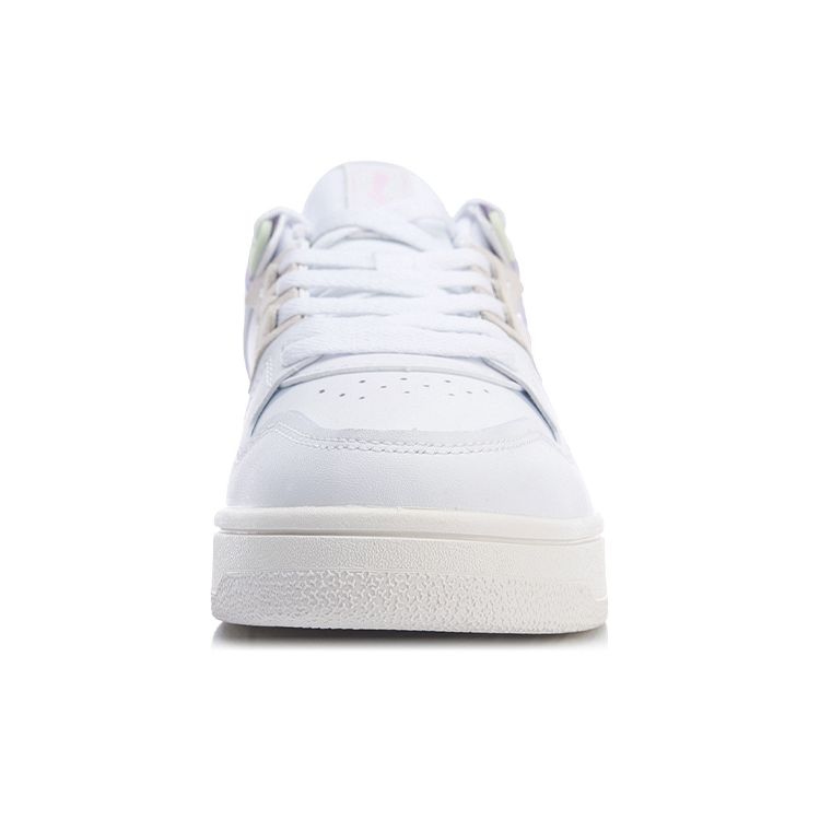 Li Ning Tian Ji Non-Slip Wear-Resistant Low-Top Skate Shoes Women Skate Shoes White Purple AGCP362-12