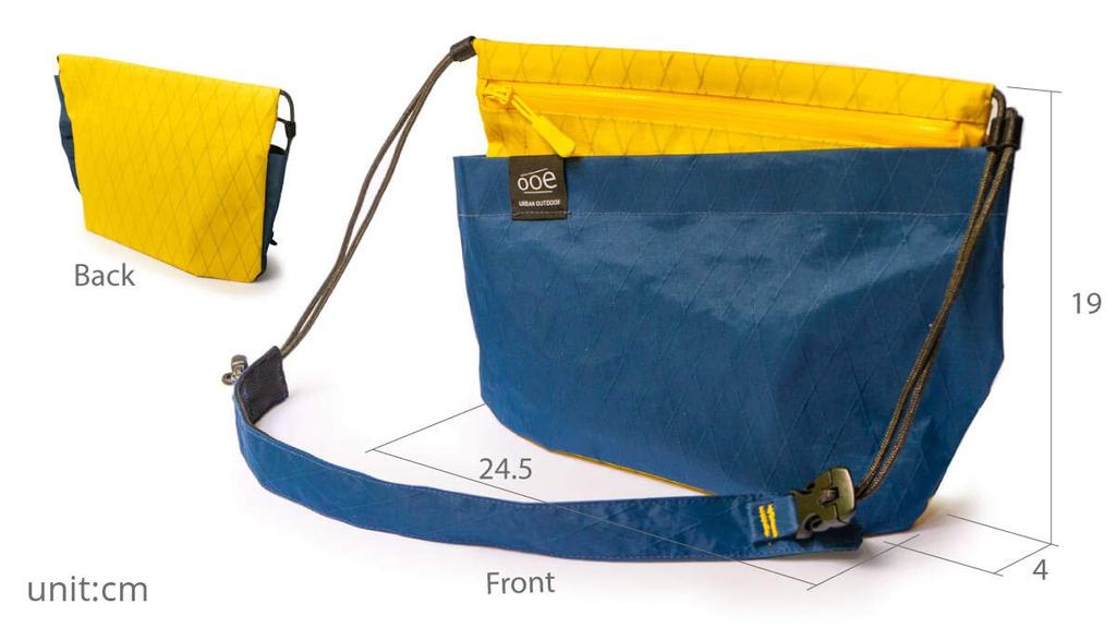 [MONS] Ooe Slash Bag X-PAC™ SACOCHE (Svart kamuflasje)