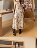 Butterfly Floral French Camisole Dress: V-Neck, Slim Fit, Cinched Waist, Bodycon Long Dress - Perfect for Summer Vacation.