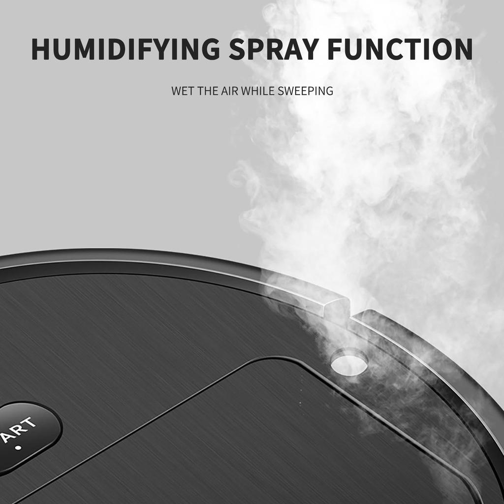 Intelligenter Haushalts-Staubsauger mit Saug- und Ziehfunktion, integrierter Lazy-Kehrroboter, mobiler Sprüh-Luftbefeuchter