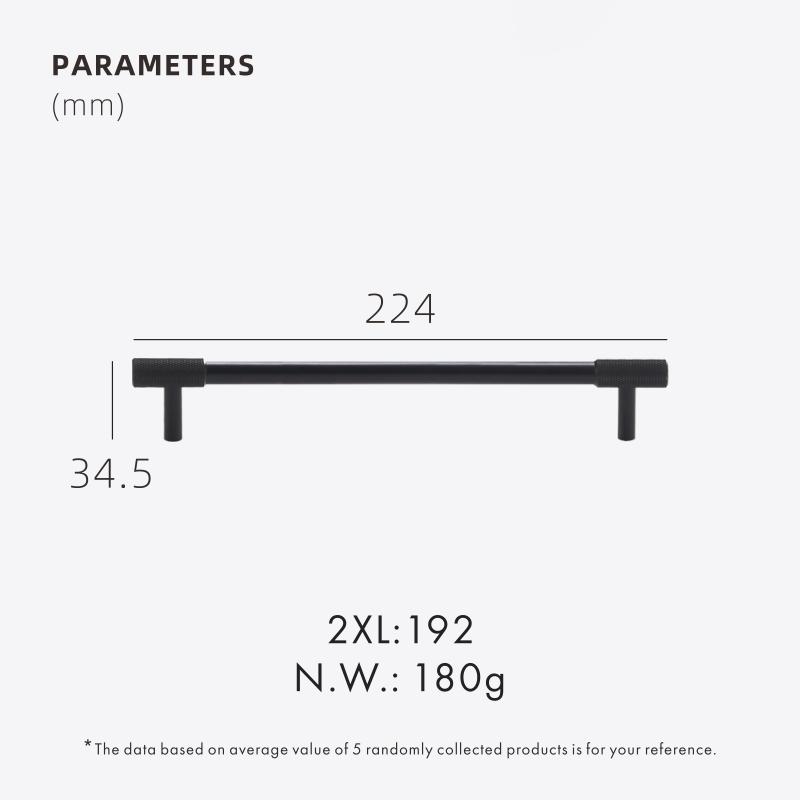 Dooroom Brass Knurling Furniture Handles Long Round Modern Pulls Cupboard Wardrobe Dresser Shoe Box Drawer Cabinet Wine Bar Knob