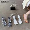 Eilyken Fashion Women Sandals Thin Low Heel Lace Up Rome Sandal Summer Gladiator Casual Sandal Narrow Band Shoes