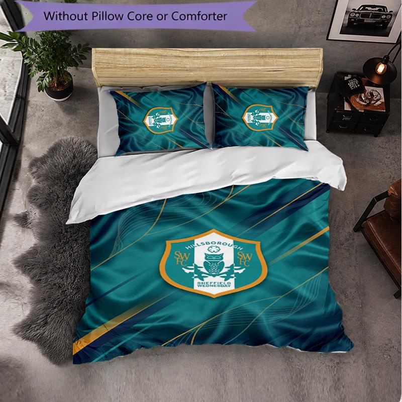 Biancheria da Letto a Tema Sheffield Wednesday Set 3 Pezzi Copripiumino Biancheria da Letto Decorativa Per Camera Adolescenti Decorazione Casa