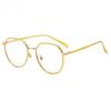 TR90 Retro Polygonal Anti Blue Light Photochromic Glasses Ultra Light Color Frame Computer Glasses for Women