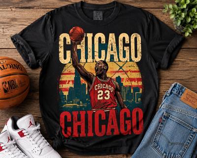 Chicago Basketball Shirt, Vintage 90s Graphic Tee, Retro Sports T Shirt, Chicago Streetwear Apparel