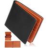 Bifold Wallet Mens Two-fold Tochigi Leather Genuine Box-type Coin Pocket Large Capacity 16 Card Slots Gift Black Financial Luck Brown