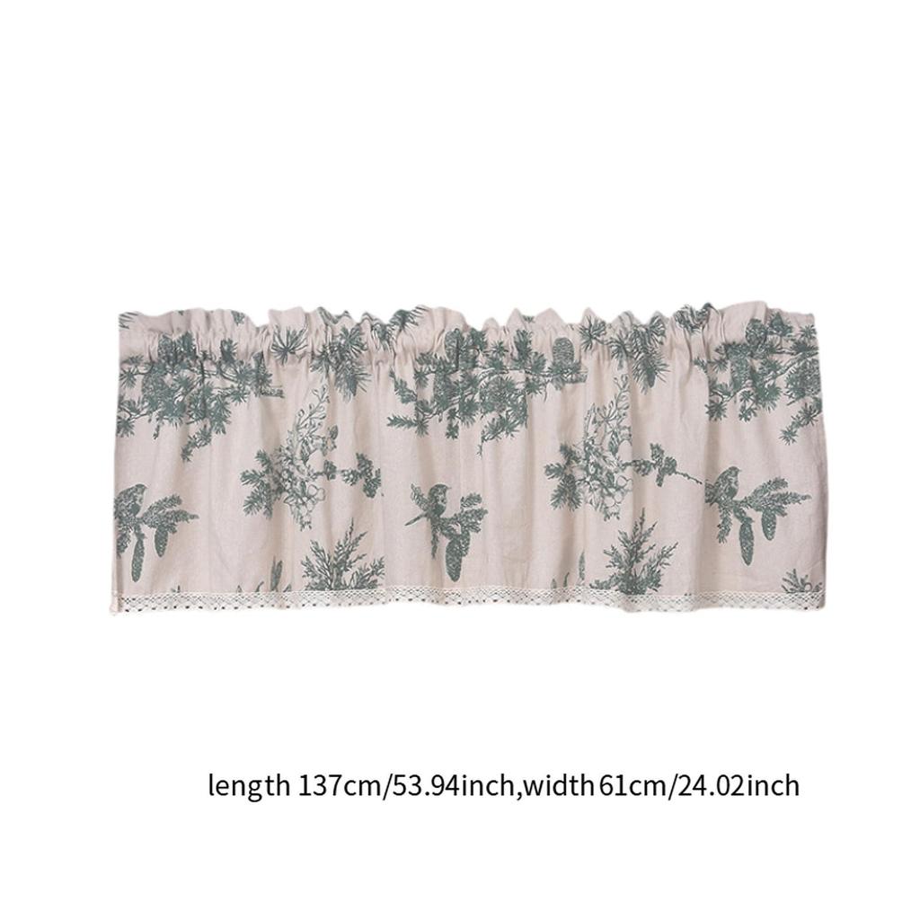 Valance Curtain Rod Pocket 54 X 24 Inch Decorative for Living Room Dorm Door