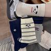 Female Spring and Autumn Cloth Logo Cute Cartoon Puppy Striped Curled College Wind Tube Pile Socks
