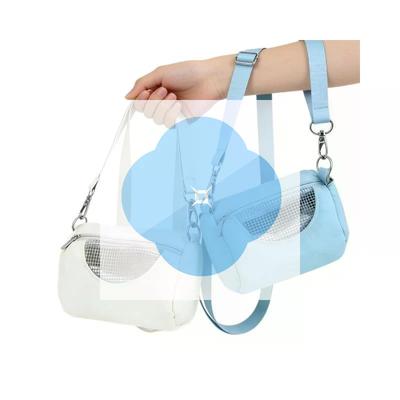 Sacs Bandoulière Cage Hamster Animal de Compagnie Conception Cylindrique Maison Pratique Voyage Portable Écureuil Maille Visible Sac Cage Animal de Compagnie Accessoires