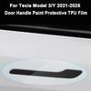 For Tesla Model 3 Y Juniper 2021-2025 Door Handle Scratch Protector-Inverted Door Handle Paint Protective TPU Film Car Clothing