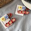 Red Apple Beaded Hair Clip: Sweet, Cute, Girlish Duckbill Clip for Versatile Styling