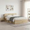 Headboard Cabinet with Storage Sonoma Oak Wood Material