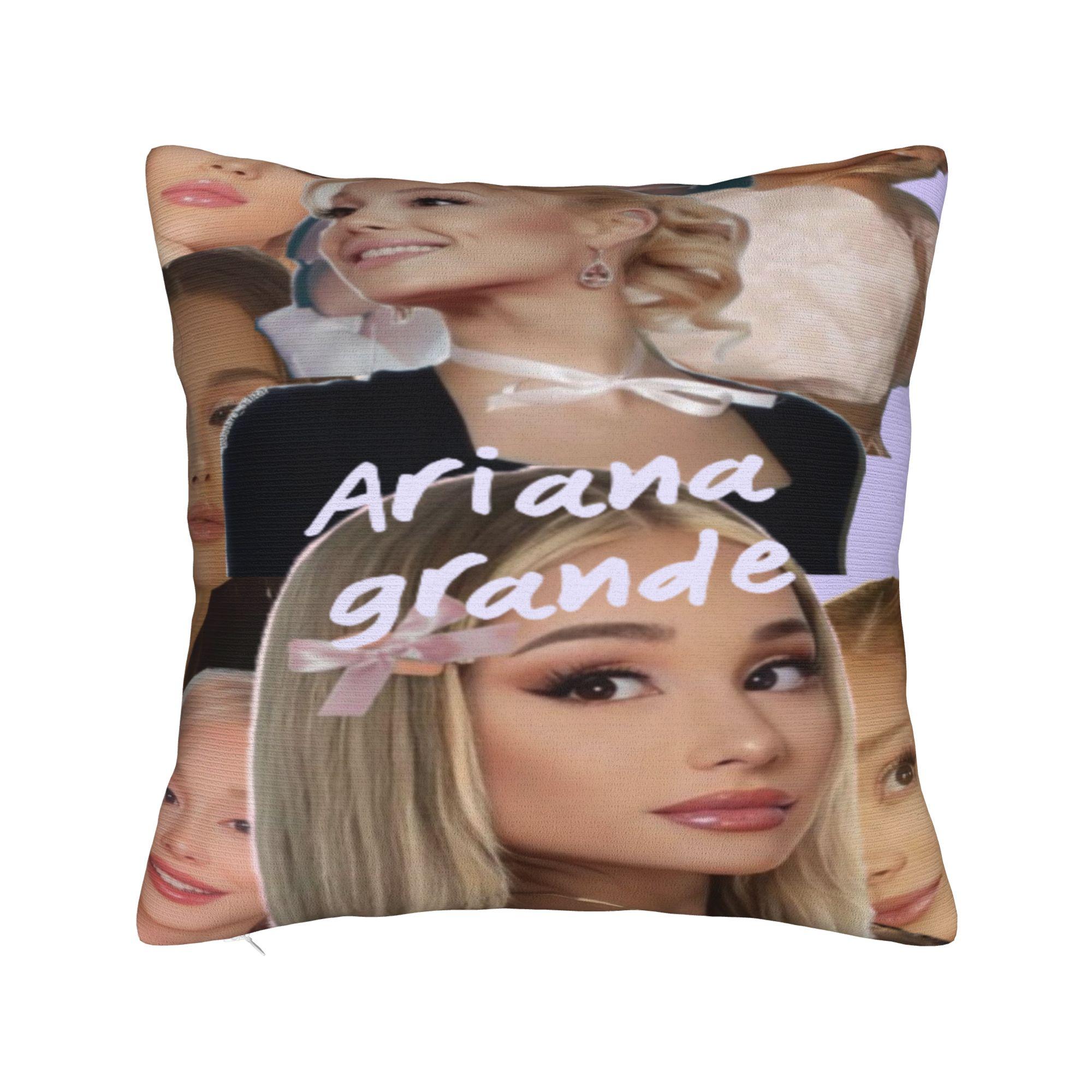 

Ariana Grande music singer fan gift Printed Pillowcase Cushion Cover Throw Pillow Cover Home Decoration Zipper Multi-Size 12x12in 30X30cm