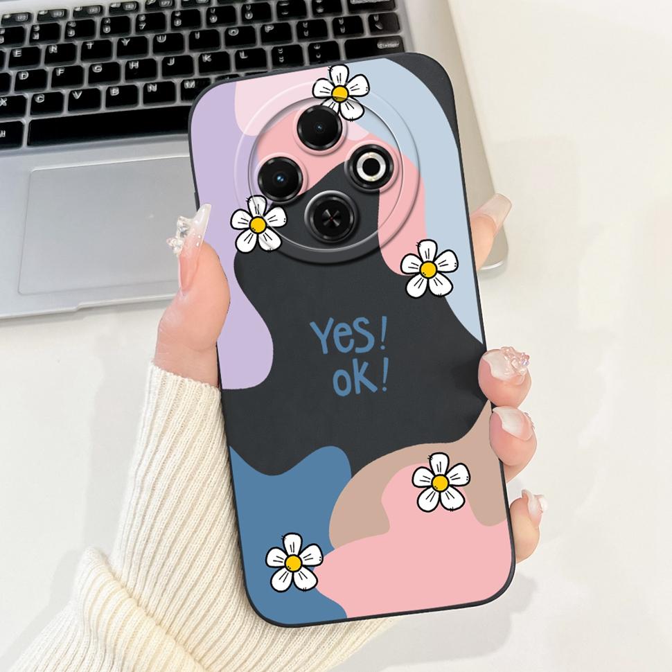 Spark30C Cover For Tecno Spark 30C 2024 Case Cute Cartoon Girl Cover Soft Silicone Phone Case For Spark 30 C Spark30 Full Bumper