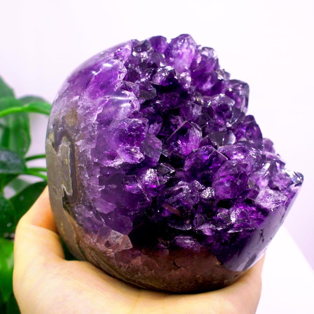 Amethyst Natur Sorgfältig Ungefähr Ungefähr Ideal für Zier- Feng Gut und Amulett-Dekorationen [TANAKA YA] Cluster, 100% Quarz,