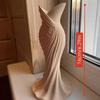 Elegant Dress Shape Plastic Vase Modern Flower Vase Floral Decor Mouth Simple Stylish Container Home Wedding Table Decorative