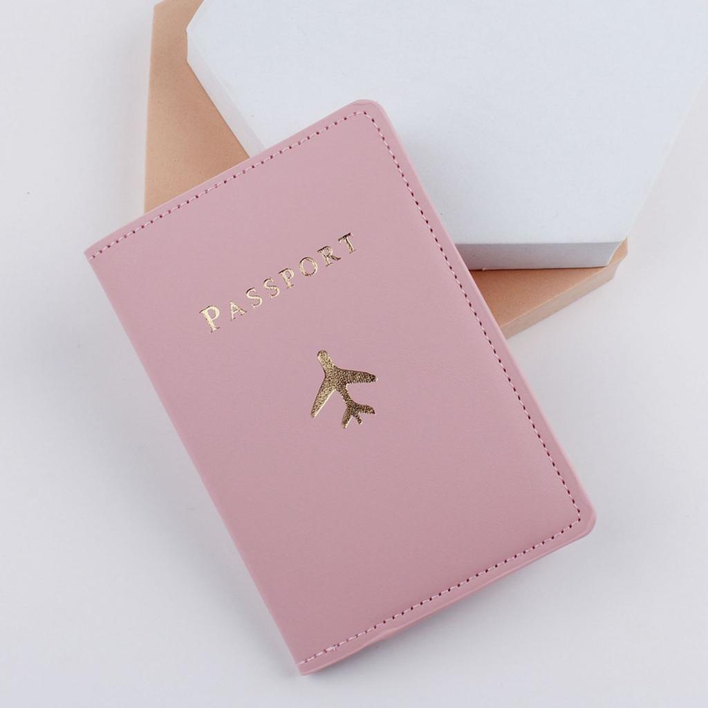Lover Couple Passport Cover Holder Luggage Tag Hot Stamping Airplane for Women Men Travel Fashion Weddings Gift