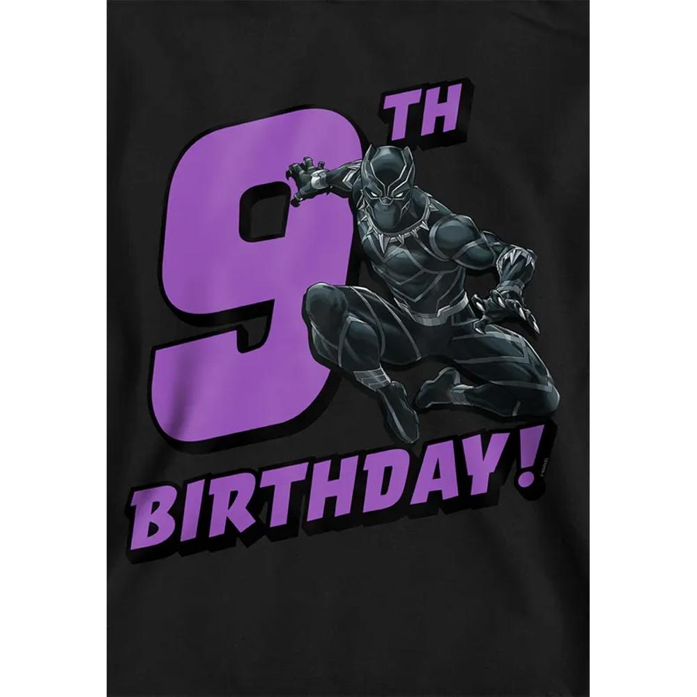 Black Panther Childrens/Kids 9th Birthday Hoodie