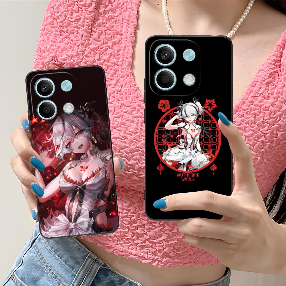 Wuthering Waves Camellya Phone Case for Xiaomi Redmi Note 14 13 12 11 S Pro Plus 4G 5G Colorful Printing Cover Pretty Cellphones