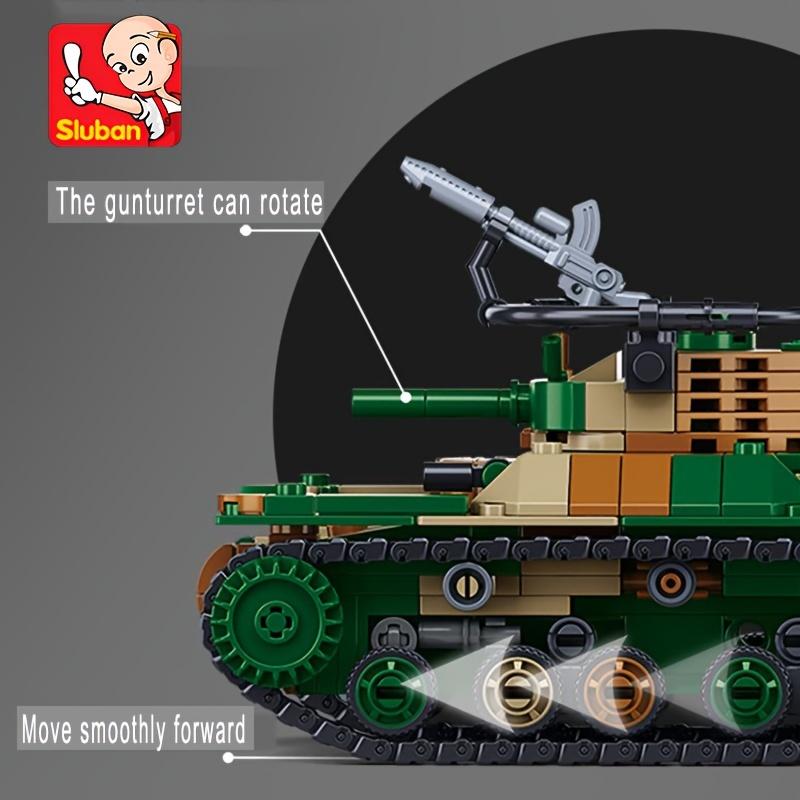 563pcs 1107 Medium Military  Tank  Model  Building Block Toys 97 Medium Chariot Children Diy Bricks Toy